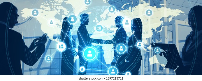 Global Communication Network Concept. Worldwide Business.