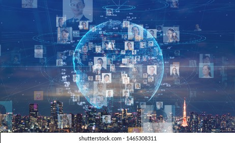 Global communication network concept. Worldwide business. Diversity.