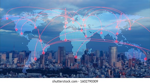 Global communication network concept. Worldwide business. - Powered by Shutterstock - Get 15% off with code: PIKWIZARD15