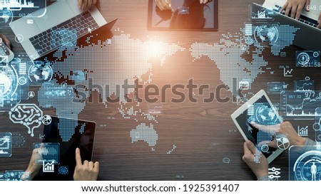 Global communication network concept. Worldwide business. Human resources.