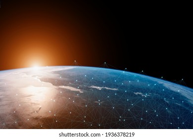 Global connection The best in the world of wireless connections Best Global Business Internet Ideas from Artificial Intelligence Concept Set. Elements of this image furnished by NASA.