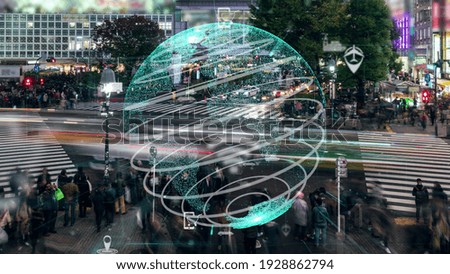 Image, Stock Photo Blue hour Elements