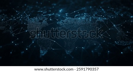 Global Data Web, Tech Background. Future technology digital abstract background concept. 3d rendering