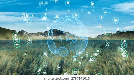 Global Environment and Technology. conceptual image visual.
