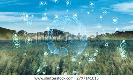 Global Environment and Technology. conceptual image visual.