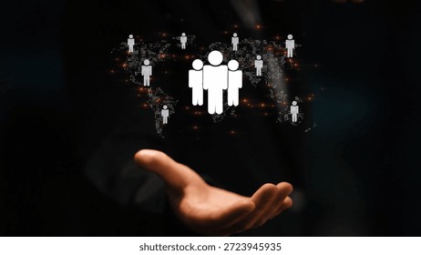 Global human network and workforce distribution highlight human, network, and global presence through digital connection and team coordination Marrow