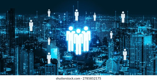 Global human network and workforce distribution highlight human, network, and global presence through digital connection and team coordination Vouch