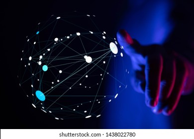 Global network concept. 3D rendering