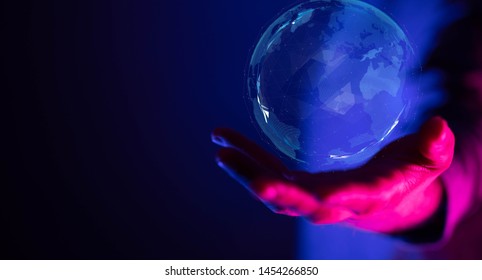 Global network concept. 3D rendering