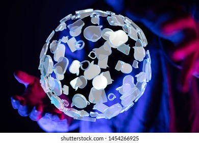 Global network concept. 3D rendering