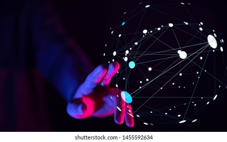 Global network concept. 3D rendering