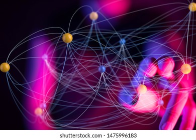 Global network concept. 3D rendering