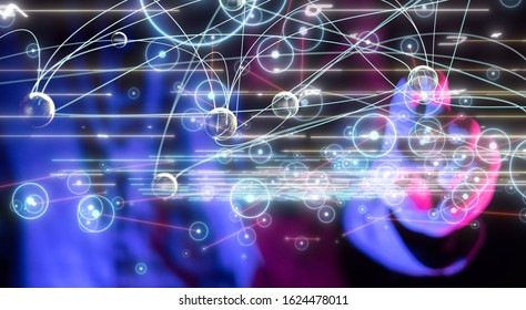 Global network concept. 3D rendering