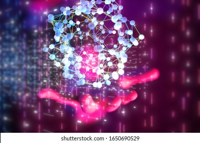Global network concept. 3D rendering