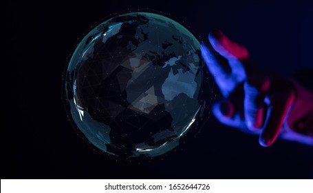 Global network concept. 3D rendering