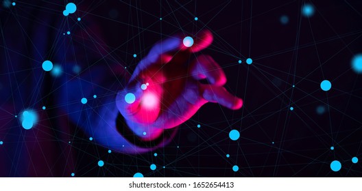 Global network concept. 3D rendering