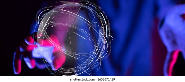 Global network concept. 3D rendering