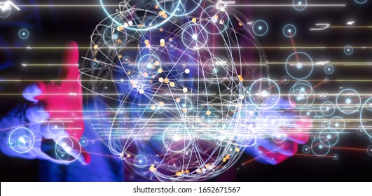 Global network concept. 3D rendering