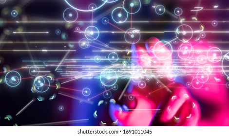 Global network concept. 3D rendering