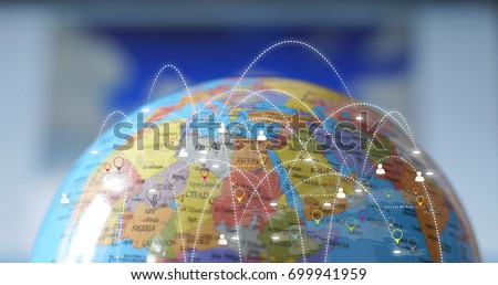 Global network concept.                               