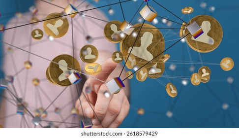 Global Network of Connected Users: Digital Collaboration - Powered by Shutterstock - Get 15% off with code: PIKWIZARD15