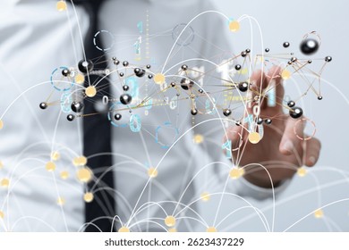 Global Network Connection: Business Data Visualization