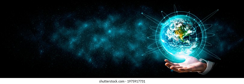 Global network connection covering earth with link of innovative perception . Concept of international trading and digital investment, 5G global wireless connection and future of internet of things . - Shutterstock ID 1975917731