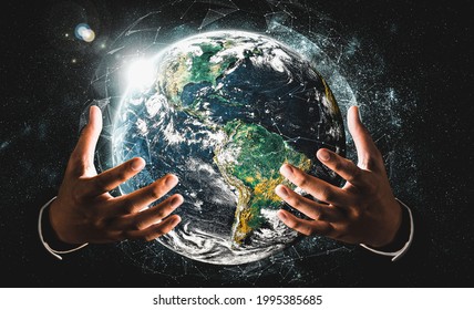 Global network connection covering earth with link of innovative perception . Concept of international trading and digital investment, 5G global wireless connection and future of internet of things .