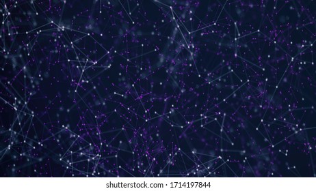 Global network connection and data exchanges, internet communication on blue city background.
