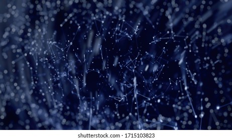 Global network connection and data exchanges, internet communication on blue city background.