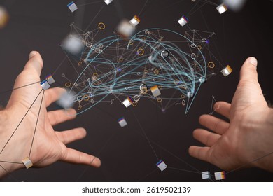 Global Network Connection: Data Flow Visualization