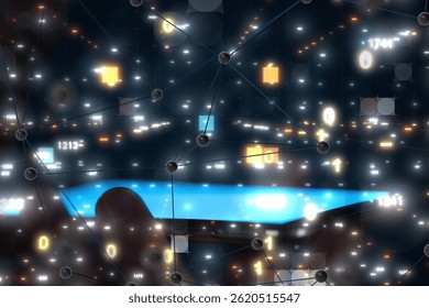 Global Network Connection: Data Flow Visualization