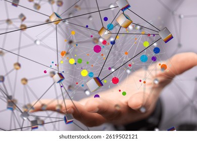 Global Network Connection: Data Points and Cubes