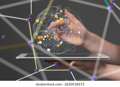 Global Network Connection: Data Visualization on Tablet
