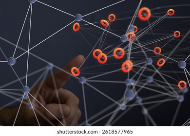 Global Network Connection: Digital Data Flow Visualization