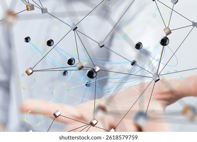 Global Network Connection: Digital Data Flow Visualization