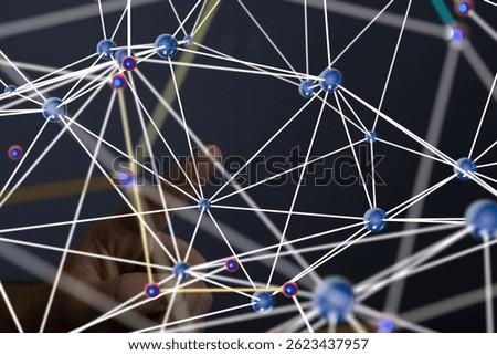 Global Network Connection: Interlinked Nodes and Data Flow