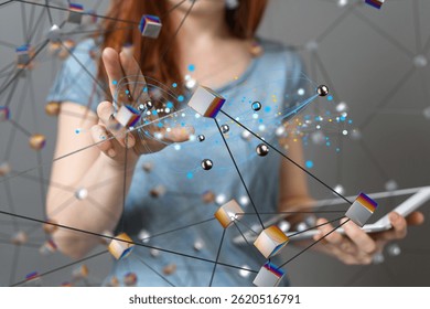 Global Network Connection: People Data Visualization