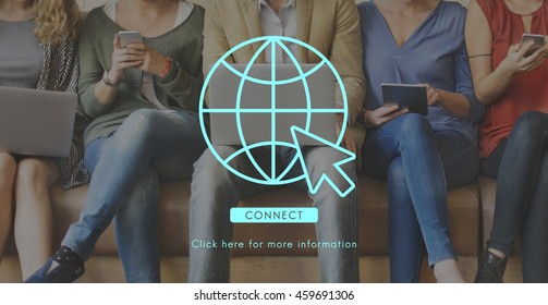 Global Network Connection Technology Concept