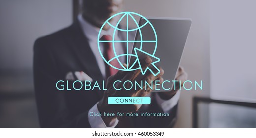 Global Network Connection Technology Concept
