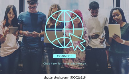 Global Network Connection Technology Concept