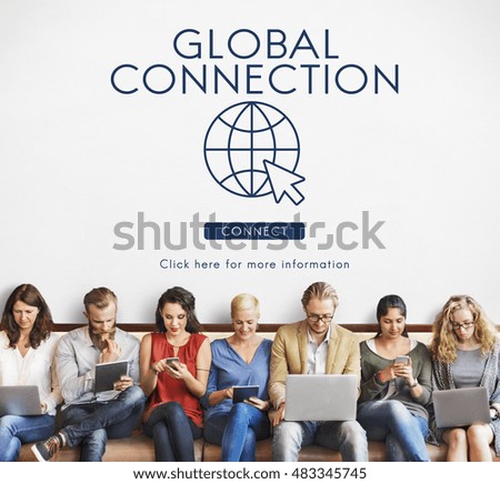 Global Network Connection Technology Concept