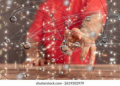 Global Network Connection Visualization Concept
