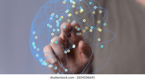 Global Network Connection Visualization Concept