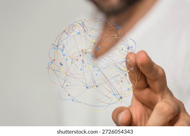 Global Network Connection Visualization Concept