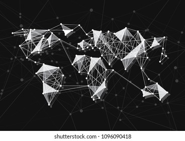 Global network connection. World map point and line composition concept of global business. Vector Illustration - Shutterstock ID 1096090418
