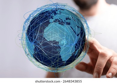 Global Network Connections: Digital World Interconnectivity
