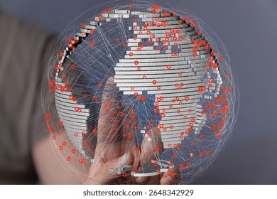 Global Network Connections: Worldwide Data Visualization