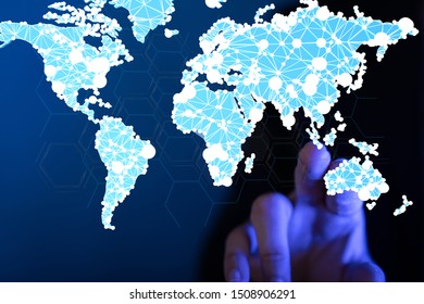Global network and data exchanges over the world