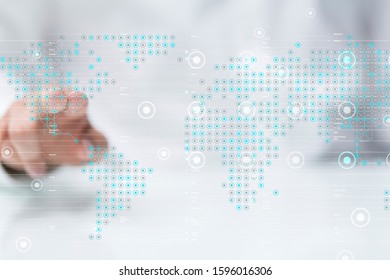 Global network and data exchanges over the world